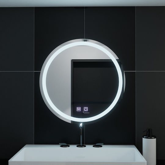 Alista Home Round Bathroom Mirror Led Touch 60x60cm