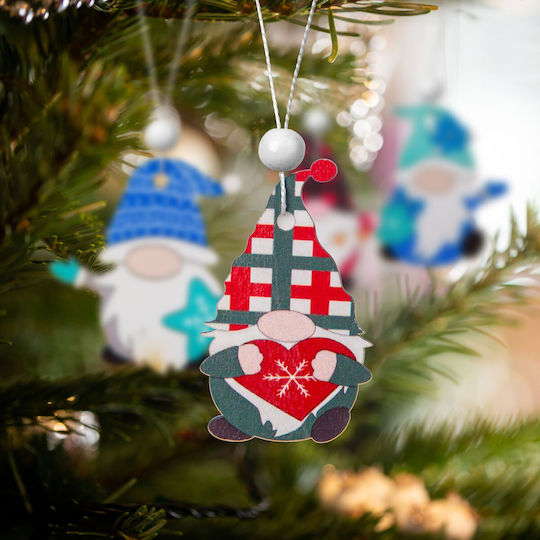 Weihnachtsbaumschmuck Hängende Holz Zwerge 4 Sorten 12 Stück Paket