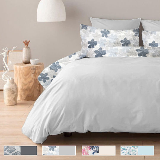 Viosarp Σετ Πάπλωμα Υπέρδιπλο με Γέμιση Microfiber 220x240εκ. Γκρι 3τμχ