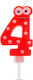 Number 4 Shaped Birthday Candle