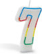 Cake Candle "number 7" Design