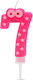 Number 7 Shaped Birthday Candle