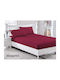 Cearșaf Super dublu cu Elastic 160x200cm. Bordeaux