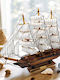 Wooden Decorative Sailboat 40x34cm 7dis14