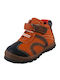 Lederne Kinderstiefel Orange