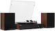 Audizio RP325W DJPIK288 Turntable with Direct Drive Built-in Pre Amp and Built-in Brown Speakers