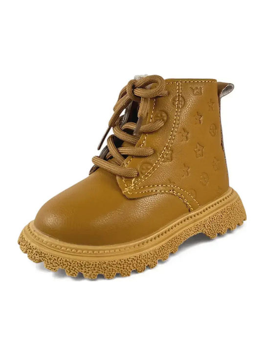 Kinderstiefel mit Reißverschluss Braun