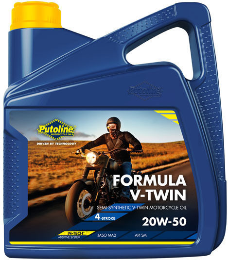 Putoline 20W-50 Semi-Synthetic Motorcycle Oil for Four-Stroke Engines 4L