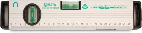 Sata ST91612ME Spirit Level Aluminum Magnetic 45cm with 2 Eyes