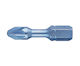 1/4'' Hex Impact Screwdriver Bit Blue Shock Din Iso 1173 Form E 6.3 Pozidrive Pz 2 Profile