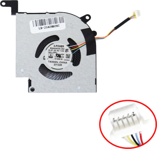 Ανεμιστηράκι Laptop Gpu Cooling Fan Msi Prestige 14 Ai Evo C1mg Ms-14n1 14n1-gpu Bs5405hs-u6z Bs5405hs-u5y 5pin Κωδ.81604