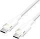 Vention Geflochtenes USB 2.0 Kabel USB-C männlich - USB-C 60W PD Weiß 1m TRDWF