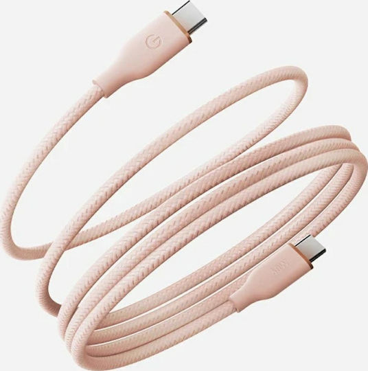 Energea Magnetic USB 2.0 Cable USB-C male - USB-C 60W Pink 1.5m