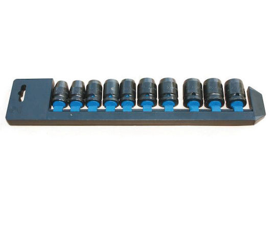 Set Short Impact Socket Heads 3/8'' 8-19 Mm 8 Pieces