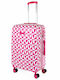 Agatha Ruiz De La Prada Kids Medium Hard Pink Suitcase with 4 Wheels Height 67cm