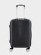 My Choice Cabin Hard Travel Suitcase Black with 4 Wheels Height 55cm