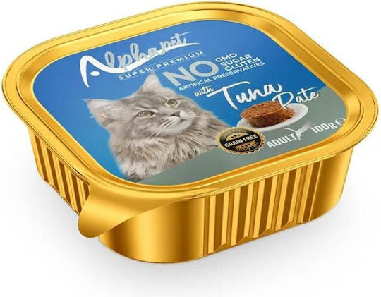 Alpha Pet Υγρή Τροφή για Ενήλικες Γάτες με Τόνο και Ψάρια χωρίς Γλουτένη 16x100gr