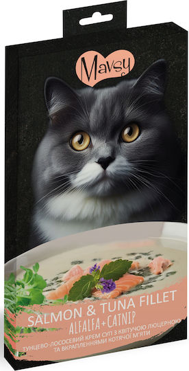 Cat Treat Mavsy Creamy Superfood Salmon Tuna Catnip 5 X 15gr