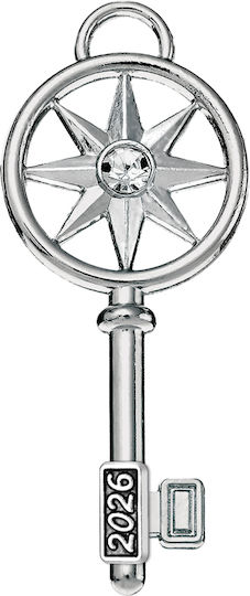 Metallisches Dekoratives Schlüssel 2x6cm M2026/11334 Silber