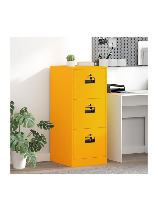 Schublade Büro mit Schloss Χαμομηλί Κίτρινο 44x...