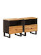 Bedside Tables from Solid Wood Brown 2 Pieces 40x33x46cm