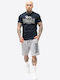 Mair T-Shirt Dark Navy, Marl Grey