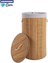 Heinner Wäschekorb Bamboo Klappbar 55l mit Deckel