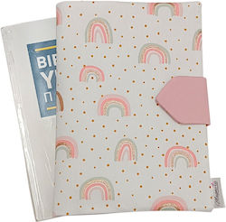 Handmade Child Health Book Cover Glitter Rainbow