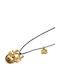 Rubini Colier Talisman Placat cu aur