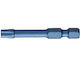 Biți Pentru Șurubelniță Hexagonali 1/4'' Albastru Șoc Formă E 6.3 Torx Tx 15 Profil