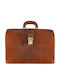 Leather Men's Briefcase Tabac Brown