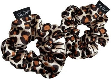 Glov Сатенени Ластици За Коса Scrunchies S M Cheetah 2 Броя