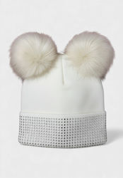 Suyutti Pom Pom Beanie Γυναικείος Σκούφος Πλεκτός σε Εκρού χρώμα