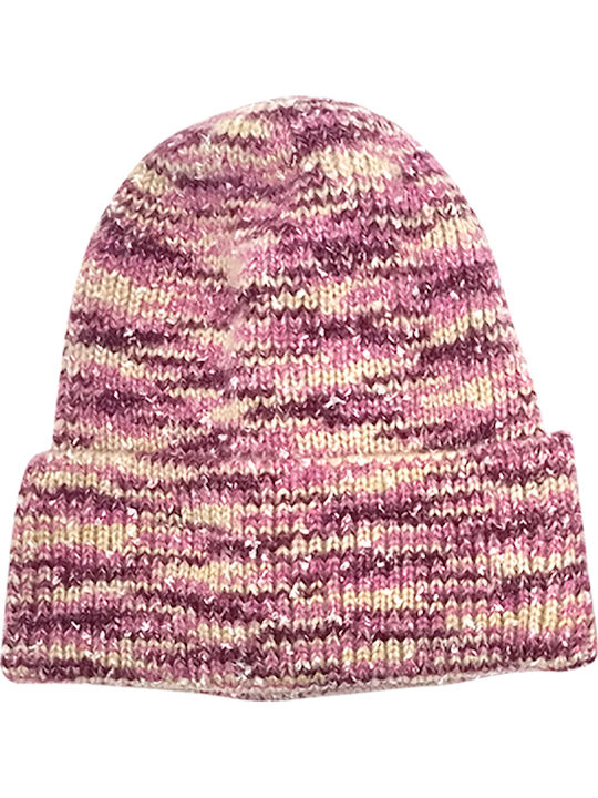 Beanie Γυναικείος Σκούφος Πλεκτός σε Ροζ χρώμα