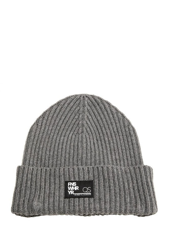 Beanie Unisex Beanie Knitted in Gray color