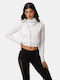 Croppped Sweatshirt Kapuzen Weiß Größe XL