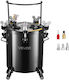 Vevor Vertical Cylindrical Plastic Storage Tank 40lt for Water / Petroleum Black