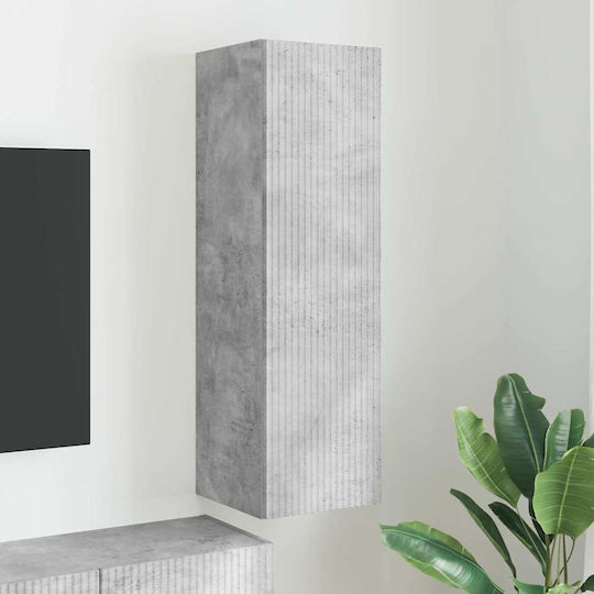 Wall Living Room Cabinet made of Particle Board Grey 30x31x100cm