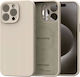 Spacecase Silicone Umschlag Rückseite Silikon Beige (iPhone 15 Pro Max)