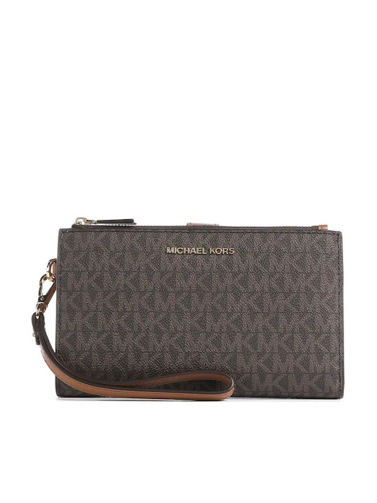 Wristlet Μεγάλο Γυναικείο Πορτοφόλι Καφέ