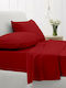 Sunshine Sheet Sets Single 165x270cm. Cotton Feelings 113 113 Red 3pcs