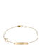 Kids Bracelet ID Glossy from Gold 14K with Σταυρό