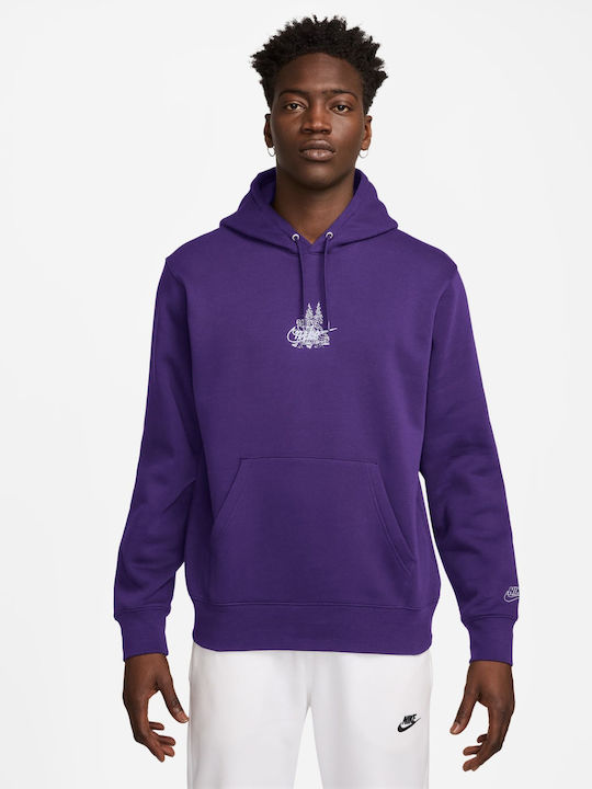 nike club fleece purple