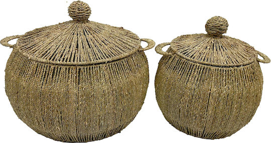 InTheBox Set Dekorative Körbe Korbweide Braune 55x55x45cm 2Stücke