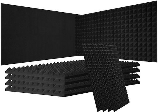 Vevor Set Materiale De Tratament Audio (4 Bucăți) În Design Piramidă 48cm x 24cm x 2mm