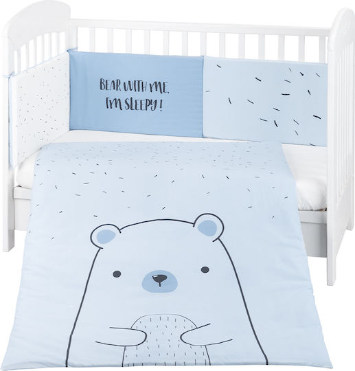 Kikka Boo Σετ Κούνιας Bear With Me Blue 2τμχ
