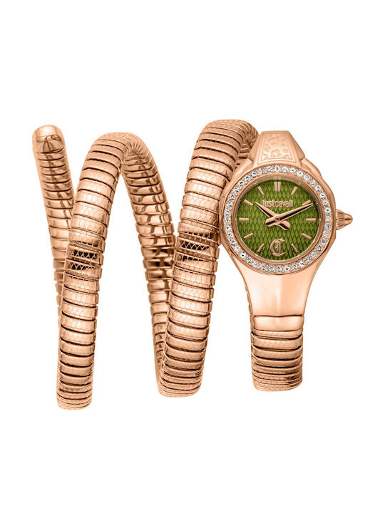 Just Cavalli Damen Uhr mit Rose Gold Metallarmband