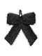 Christmas Decorative Hanging Fluffy Black Bow 33x40cm Iliadis 91720 Set 2 Pieces Black Iliadis Il_91720