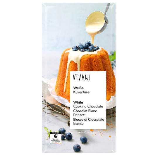 Vivani Σοκολάτα Κουβερτούρα Λευκή 150gr