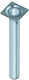 Element-System Metallic Furniture Leg with Regulator Suitable for Table / Coffee Table 3x3x50cm Silver